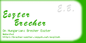 eszter brecher business card